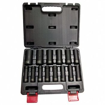 WESTWARD Impct Skt St Steel Blk Oxd 10 to 27 mm, 4PRG5
