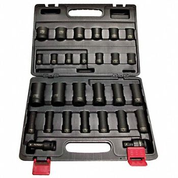 WESTWARD Impct Skt St Steel Blk Oxd 7/16-1 1/4 in, 4PRG8
