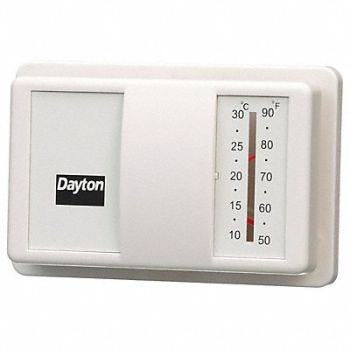 DAYTON Low Volt NP Analog Tstat Heat Rectangle, 4PU45