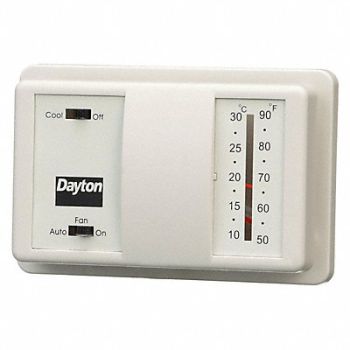 DAYTON Low Volt NP Analog Tstat Cool Rectangle, 4PU46