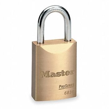 MASTER LOCK Keyed Padlock 25/32 in Rectangle Gold, 4EZH3