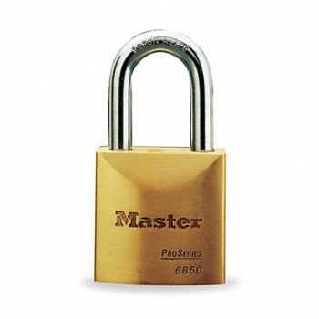 MASTER LOCK Keyed Padlock 29/32 in Rectangle Gold, 4RF03