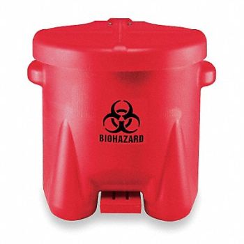 EAGLE Biohazard Step On Waste Container, 4RF68