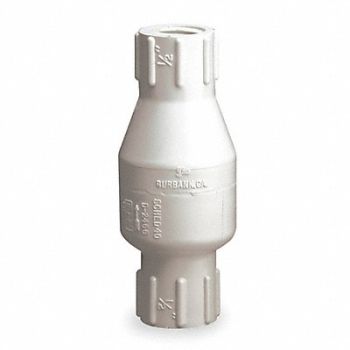 DAYTON Spring Check Valve PVC 1/2 FNPT, 4RG64