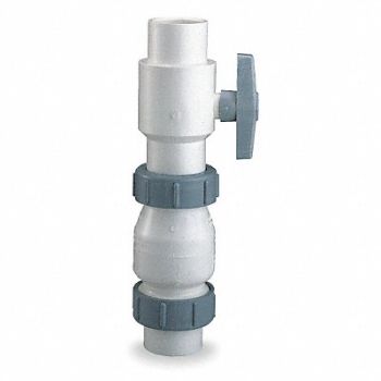 DAYTON Ball Check Valve PVC 1-1/2 Socket, 4RG92