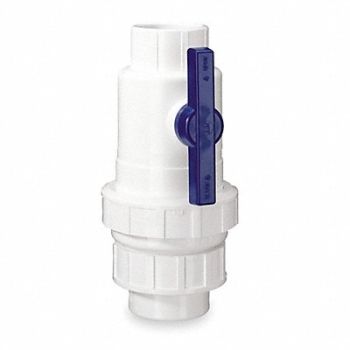 DAYTON Ball Check Valve PVC 2 Socket, 4RG93