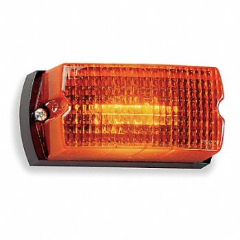 FEDERAL SIGNAL Low Profile Warning Light Strobe Amber, 4RM44