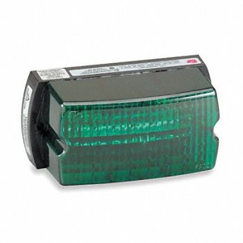 FEDERAL SIGNAL Low Profile Warning Light Strobe Green, 4RM45