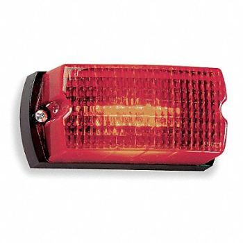 FEDERAL SIGNAL Low Profile Warning Light Strobe Red, 4RM46