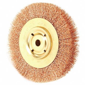 AMPCO Crimped Wire Wheel Brush 6 in 1 in W, 4RPT2