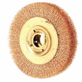 AMPCO Crimped Wire Wheel Brush 6 in 1 in W, 4RPT4