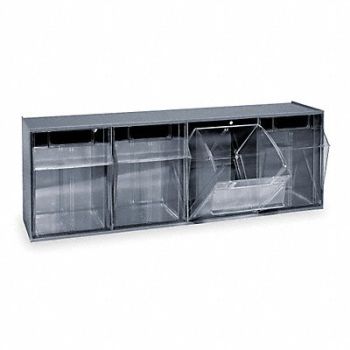 QUANTUM STORAGE SYSTEMS F1573 Tip-Out Bin Gray Unfinished 8 1/8 in, 4RR30