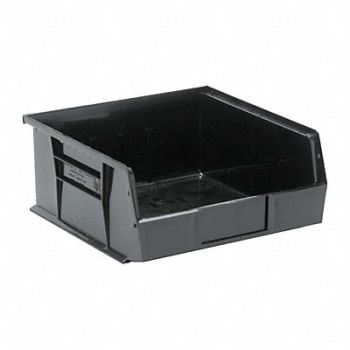 QUANTUM STORAGE SYSTEMS ESD Conductive Bin Black PP 5 in, 4RR38