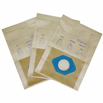TOUGH GUY Vacuum Bag Paper 2-Ply Reusable PK5, 49AJ55
