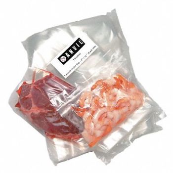 VOLLRATH Vacuum Sealer Bag 15 in L 10 in W PK100, 4RZE4