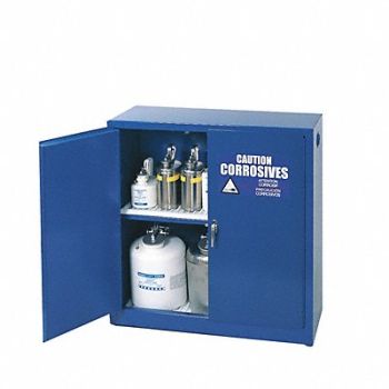 EAGLE Corrosive Safety Cabinet 30 gal Blue, 4T026