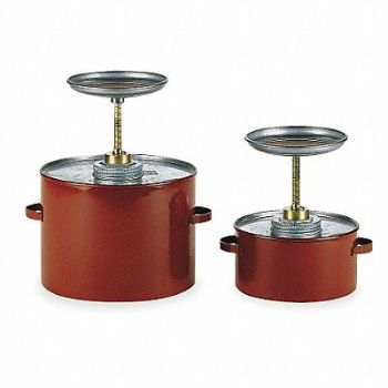 EAGLE Plunger Can 1 gal Galvanized Steel Red, 4T040