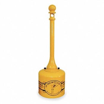 EAGLE D0287 Cigarette Receptacle 5 gal Yellow, 4T045