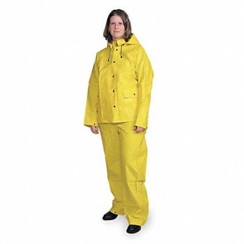 CONDOR D2286 Rain Suit Jacket/Bib Unrated Yellow S, 4T224