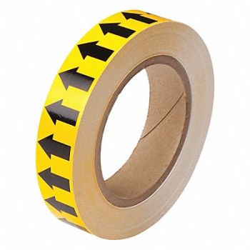 BRADY D3612 Pipe Marking Tape Yllw 1in W 90ft Roll L, 4T561