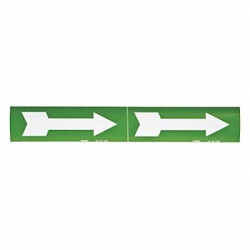 BRADY D3449 Pipe Marker (Arrow) 2 1/4in H 7in W, 4T568