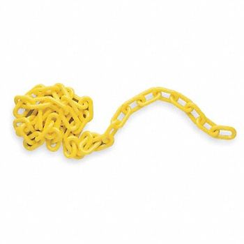 BRADY Plastic Chain 2 In x 100 ft Yellow, 4T630