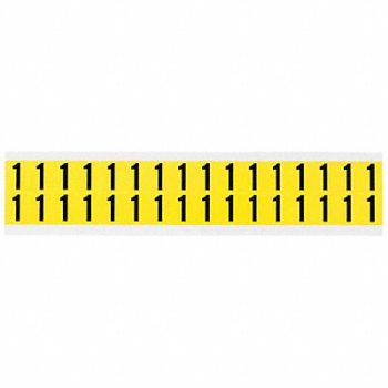 BRADY D4796 Carded Number Character 1 Vinyl 5/8 H, 4T695