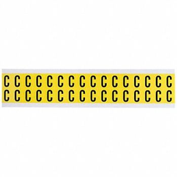 BRADY D4797 Letter Identification Card C PK32, 4T706