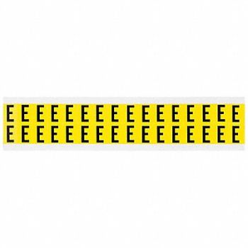 BRADY D4797 Letter Identification Card E PK32, 4T708