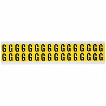 BRADY D4797 Letter Identification Card G PK32, 4T710