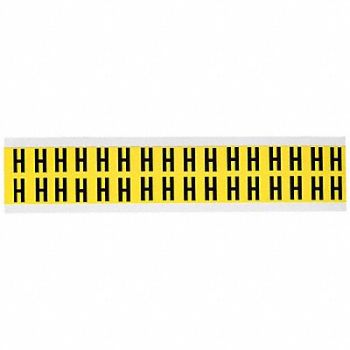 BRADY D4797 Letter Identification Card H PK32, 4T711