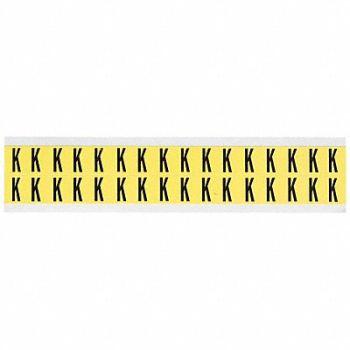 BRADY D4797 Letter Identification Card K PK32, 4T714
