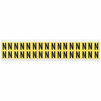 BRADY D4797 Letter Identification Card N PK32, 4T717