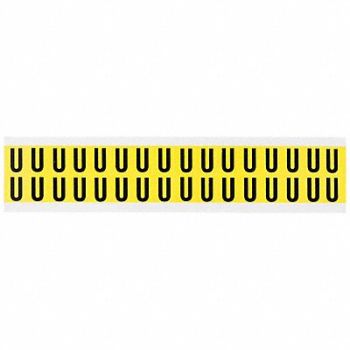 BRADY D4797 Letter Identification Card U PK32, 4T724