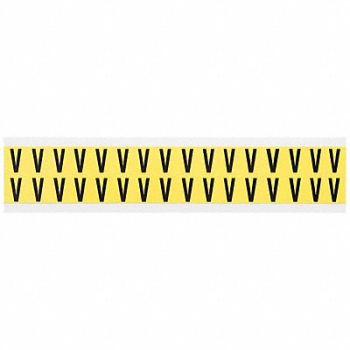 BRADY D4797 Letter Identification Card V PK32, 4T725
