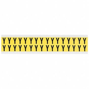 BRADY D4797 Letter Identification Card Y PK32, 4T728