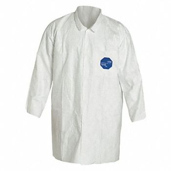 DUPONT Disposable Lab Coat XL White PK30, 29EZ01