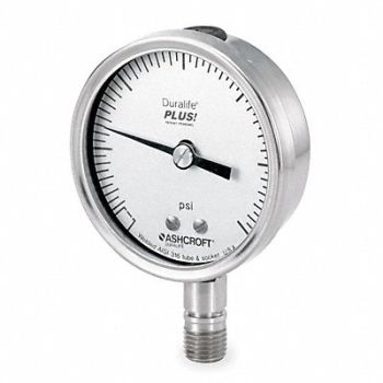 ASHCROFT D1022 Pressure Gauge 0 to 3000 psi 3-1/2In, 2RFL7