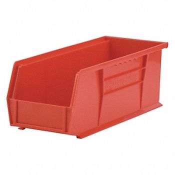 AKRO-MILS F8659 Hang and Stack Bin Red Plastic 5 in, 4TJ77