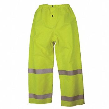NASCO Rain Pants Class E Yellow/Green 2XL, 4TLN3