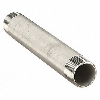 GRAINGER APPROVED Nipple 1-1/4 In Thrd Both Ends 12 In 304, 4TPD8