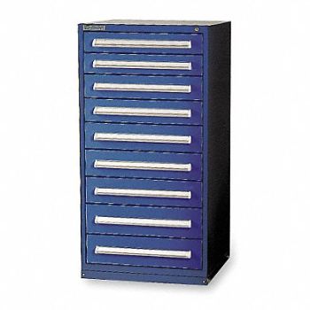 VIDMAR ModDrwrCab 59 x30 x28 Dark Blue 9Drwr, 4TT09