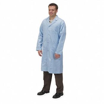 CONDOR Collared Lab Coat Male XL Light Blue, 4TVP9