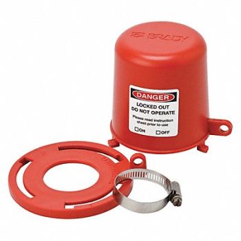 BRADY Cover Plug Valve Lockout 1-3/4 to 2-1/8, 4TWF9
