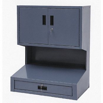 GRAINGER APPROVED Bench Hutch 39.5 x31.5 x21 Gray NonMbl, 4TX94