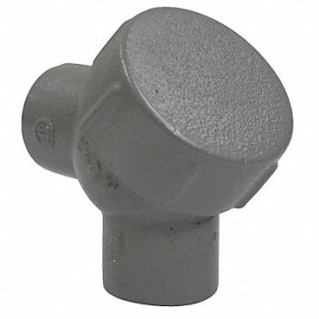 HUBBELL KILLARK Capped Elbow Iron Trade Size 1 1/2in, 4TZL8