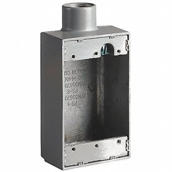 HUBBELL KILLARK Weatherproof Box 1/2in Hub 1cu. in, 4TZT5
