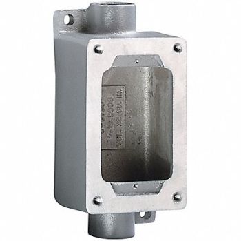 HUBBELL KILLARK Device Box 1/2In Hub 22Cu-In 2 Hubs, 4TZV2