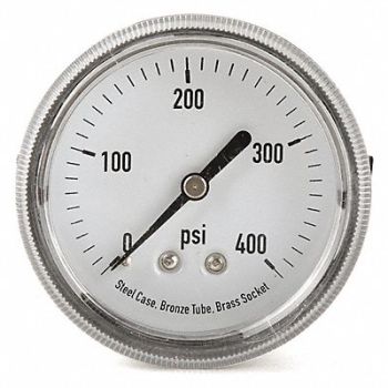 GRAINGER APPROVED Panel Mount Gauge U Clamp 2 1/2In 400psi, 4UA27