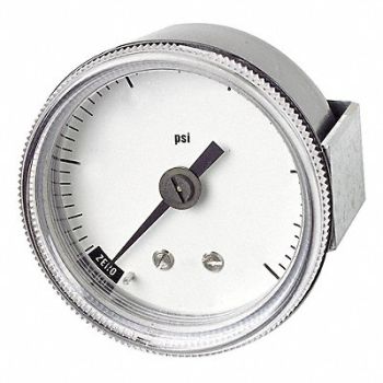 GRAINGER APPROVED D1376 Panel Mount Pressure Gauge U Clamp 2 In, 4UA44
